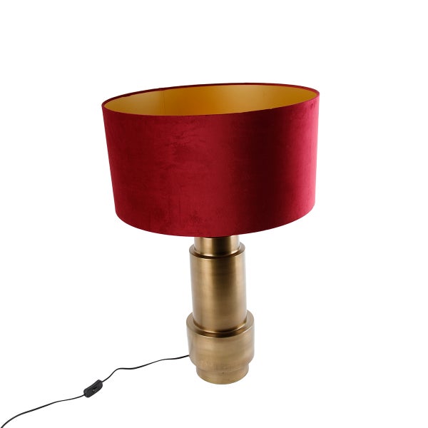 Tischleuchte mit Lampenschirm und Metallfuß