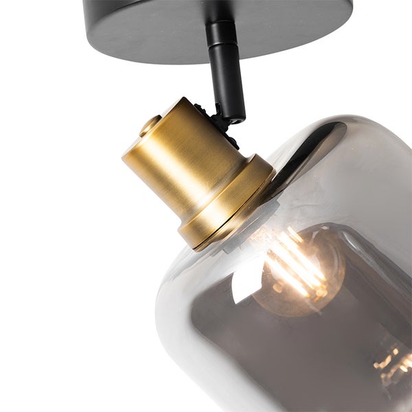 Deckenleuchte mit Lampenschirm aus Glas