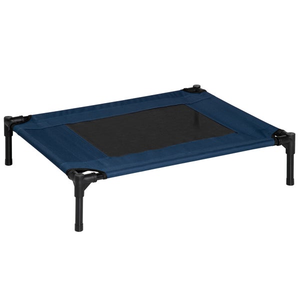 PawHut Hundebett, Medium, Metal frame, 600D Oxford fabric, Blau