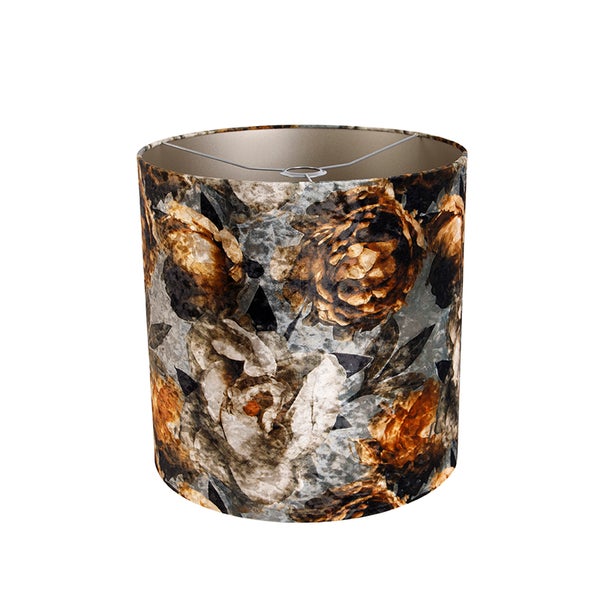 Velours Lampenschirm Blumenmuster 40/40/40