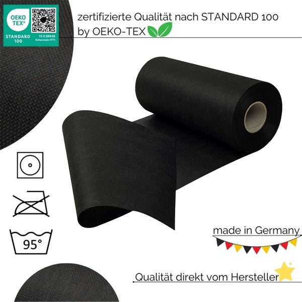 Sensalux Kombi-Set 1 Tischdeckenrolle 1m x 25m beere + Tischläufer 30cm schwarz