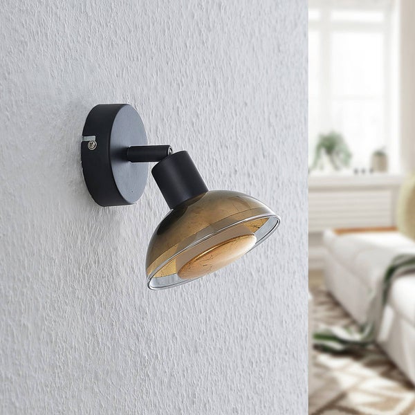 Lindby Strahler Erin in Schwarz aus Metall (1 flammig, GU10 ) - Deckenlampe Deckenleuchte Lampe Spot Wohnzimmerleuchte