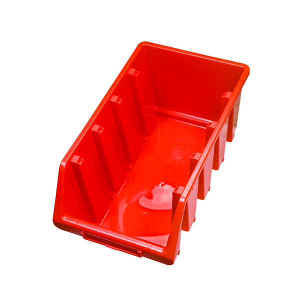PROREGAL Sichtlagerbox 4 | HxBxT 15,5x20,4x34cm | Polypropylen | Rot