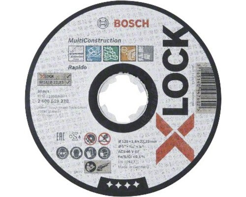 X-LOCK Multi Material Trennscheibe gerade ACS 46 V BF, 125x1,6x22,23 mm
