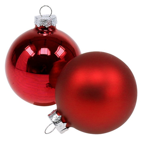 Zwei Christbaumkugeln aus Glas