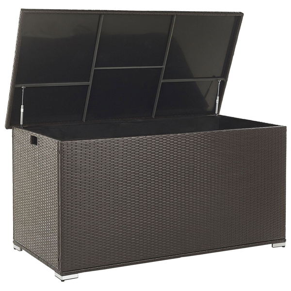 Aufbewahrungsbox MODENA Polyrattan 155 cm 75 cm Braun