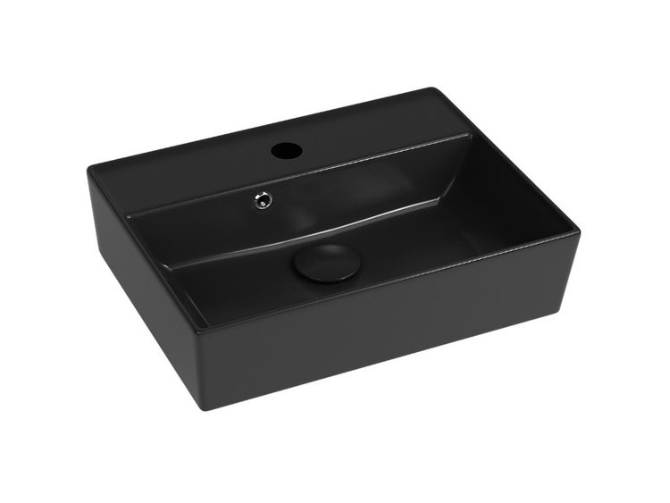 Waschbecken 50x38 Waschtisch Schwarz Matt Architekt