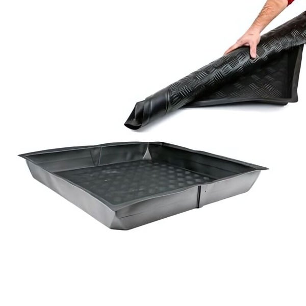 Flex Tray Pflanzenschale 120x120x12 cm – Wasserdichte, vielseitige Auffangwanne für Innen & Außen, leicht zu reinigen, platzsparend