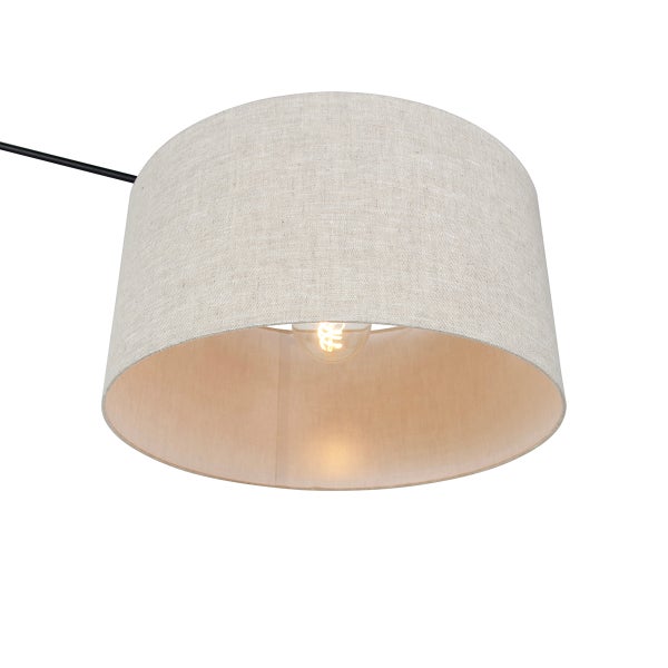 Hängelampe mit Lampenschirm aus Stoff