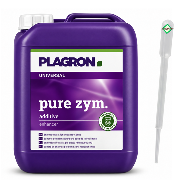 Plagron Pure Zym Enzymextrakt für eine saubere Wurzelzone im Kanister mit Dosierpipette