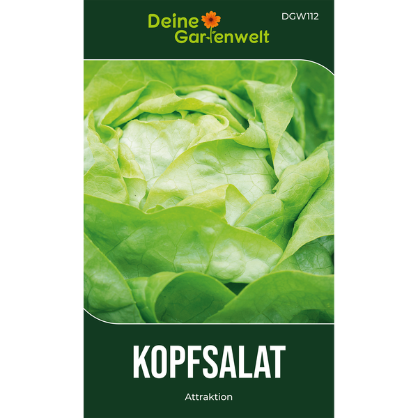 Samen für Kopfsalat Attraktion. Deine Gartenwelt Logo.