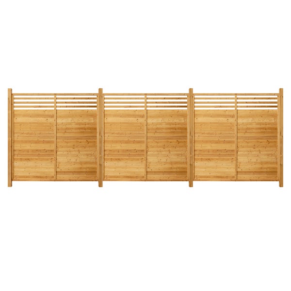 Holzzaun mit horizontalen Brettern