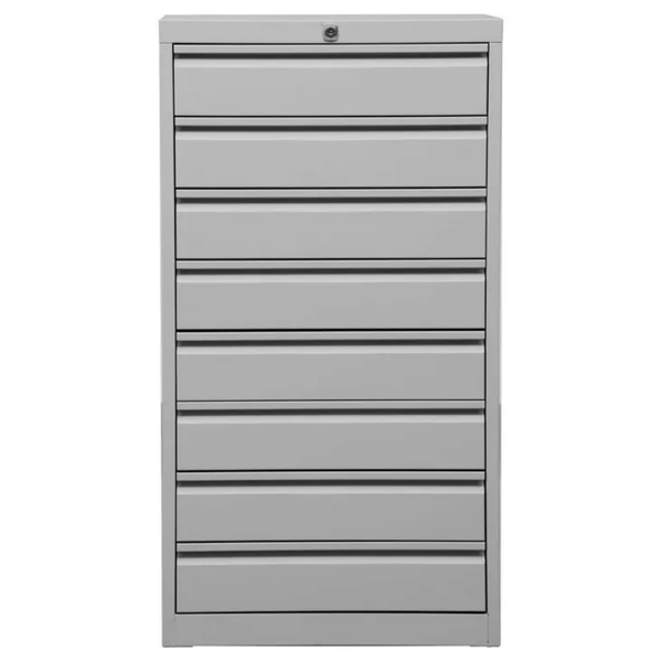 PROREGAL Schubladenschrank Swan 8 Schubladen HxBxT 98 x 53 x 43 cm Grau