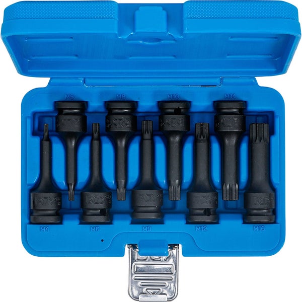 Bit-Satz mit Innenvielzahn in blauem Koffer