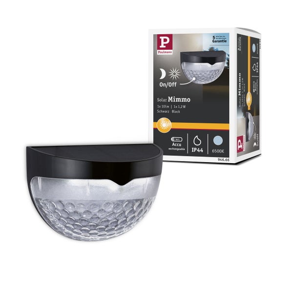 Solar LED Wegeleuchte Mimmo IP44 6500K 18lm Schwarz