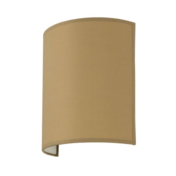 Halbrunde Wandleuchte mit Stoffschirm