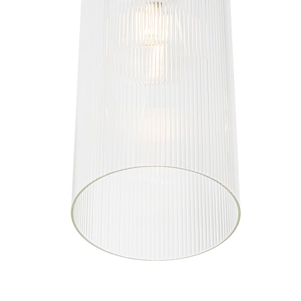 Glaslampenschirm mit gerippter Textur