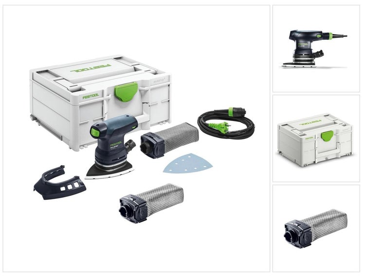 Festool DTS 400 REQ-Plus Deltaschleifer 250 W 100 x 150 mm ( 576064 ) + systainer + SB-Longlife RTS/DTS/ETS Staubfangbeutel ( 201693 )