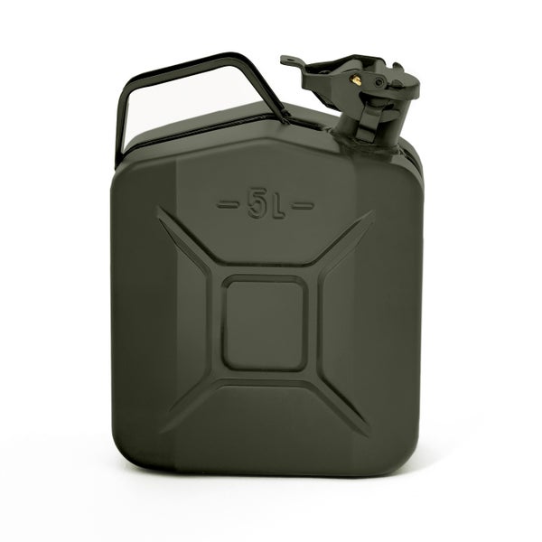 BW® Kraftstoffkanister Metall Benzinkanister 5x 5 Liter - Bronzegrün - RAL 6031-F9 - TÜV-geprüft und UN-Zulassung - Made in Europe