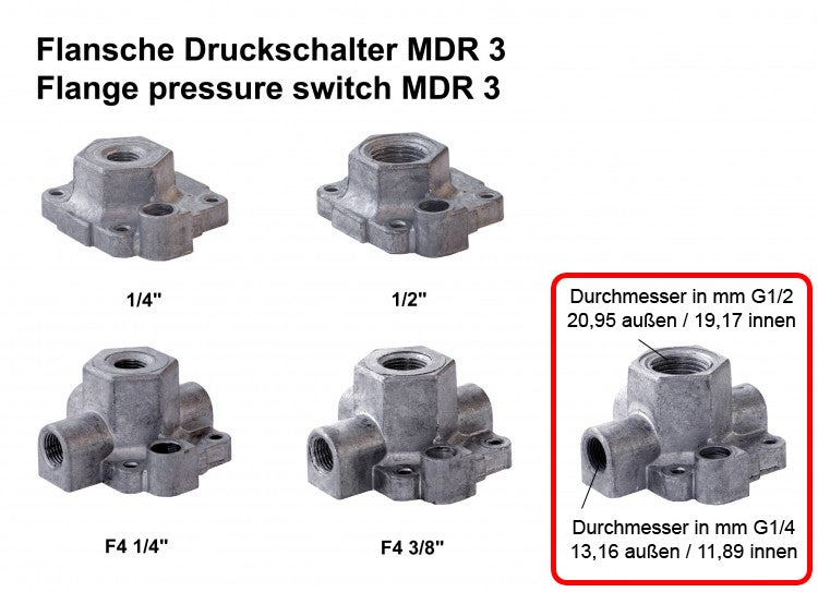 Condor Druckschalter Typ MDR 3/11 EA EV 3S R 3/10 Anschluss F4 G1/2 103048
