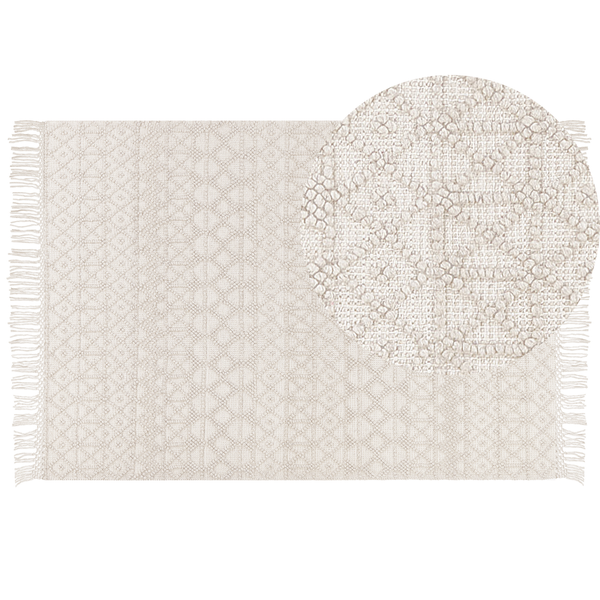 Teppich ALUCRA Hellbeige 160 x 230 cm Wolle