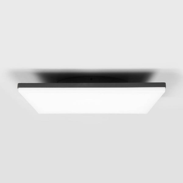 Lucande LED Deckenleuchten Henni mit Bewegungsmelder (Modern) in Alu (1 flammig, ) - Außenleuchte für Garten Terasse Balkon & Haus Deckenleuchte