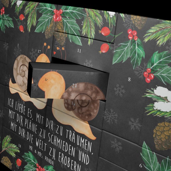 Mr. & Mrs. Panda Befüllbarer Adventskalender Schnecken Liebe - Schwarz