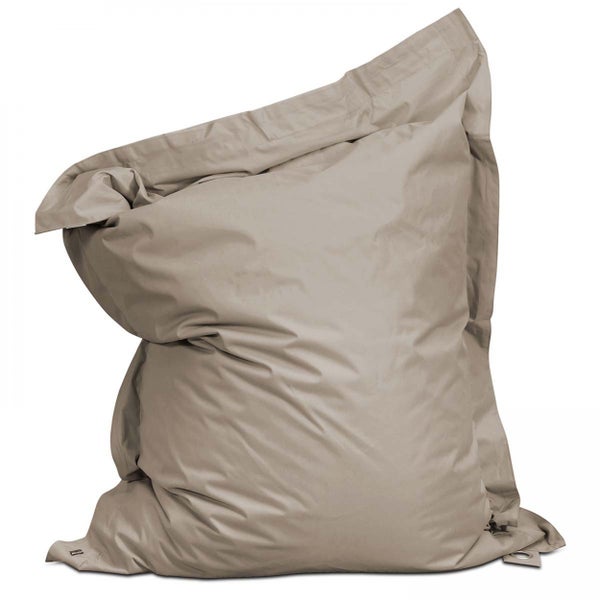 Großer, strapazierfähiger Sitzsack in Taupe für den Innen- und Außenbereich.