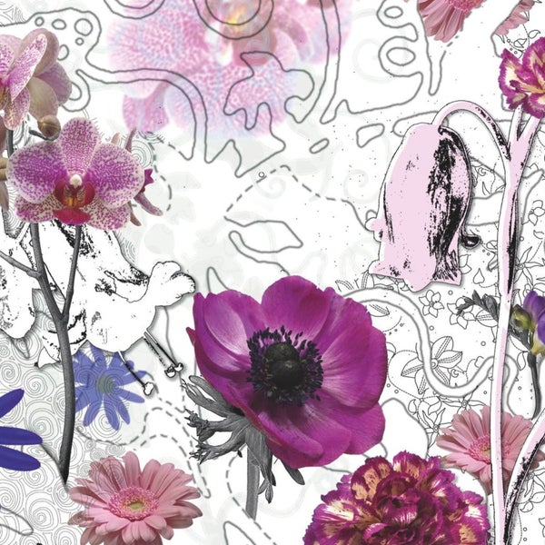 Dekoratives Muster mit Blumenmotiven