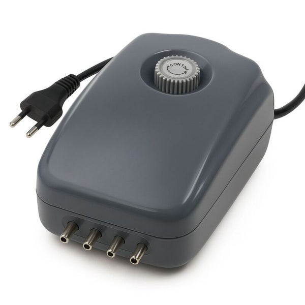 Aquariumluftpumpe mit vier Ausgängen und einstellbarer Luftmenge