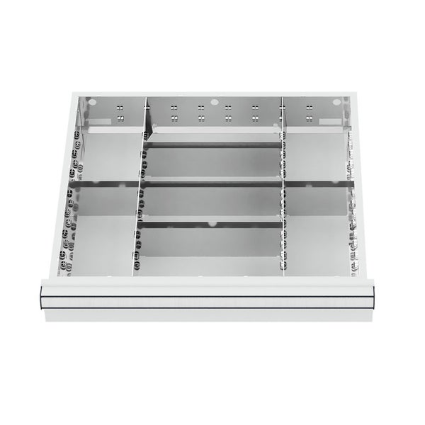 WS24 Schubladeneinteilung Metalleinteilung BLH 100/125 mm Innenmaß 500 x 450 mm - WS24-100170