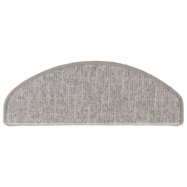FLOORDIREKT Stufenmatte Alto - Selbstklebend - Hellgrau - Halbrund - 23,5 x 65 cm