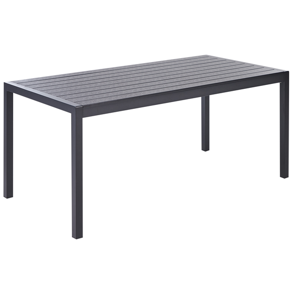 Gartentisch VERNIO 180 cm 90 cm Metall Schwarz
