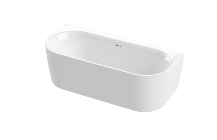 Calmwaters Vorwand-Badewanne 180x80 cm Komplettset Seamless Comfort, fugenloses Design, vormontiert mit Schürze & Ablaufgarnitur, Made in EU, Acryl, 02SL6220