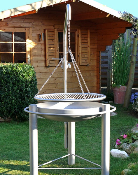 Libatherm hoher Edelstahl-Schwenkgrill 60 cm Grillgalgen und Feuerschale