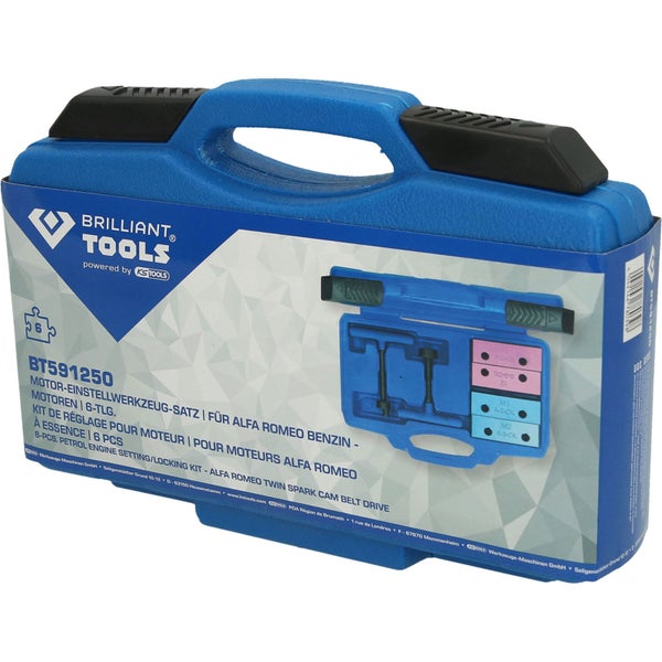 Brilliant Tools Motor-Einstellwerkzeugsatz für Alfa Romeo Benzinmotoren im blauen Koffer