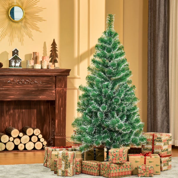 HOMCOM Künstlicher Weihnachtsbaum, ∅75 x H150 cm, PET, Grün