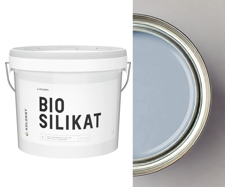 Kolorat Wandfarbe Bio-Silikat –  Hellblau K/21-8-7-19/T – 2.5L  Matte Wand- & Deckenfarbe auf Silikatbasis, atmungsaktiv, allergikerfreundlich, frei von Konservierungsmitteln, geruchsarm, leichte Verarbeitung. Hochwertige Innenfarbe für alle Räume.