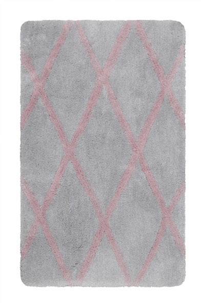 Badteppich Grau Rosa San Bosa Homie Living 55x65 cm