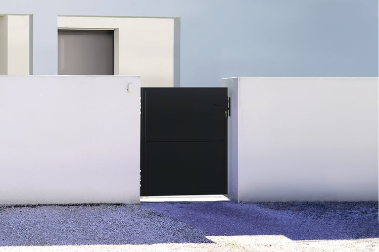 Drehtorpaket 3m NALI H.120cm + Tor H.120cm mattschwarz