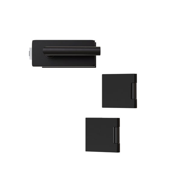 Garnitur mit Türdrücker und Türband