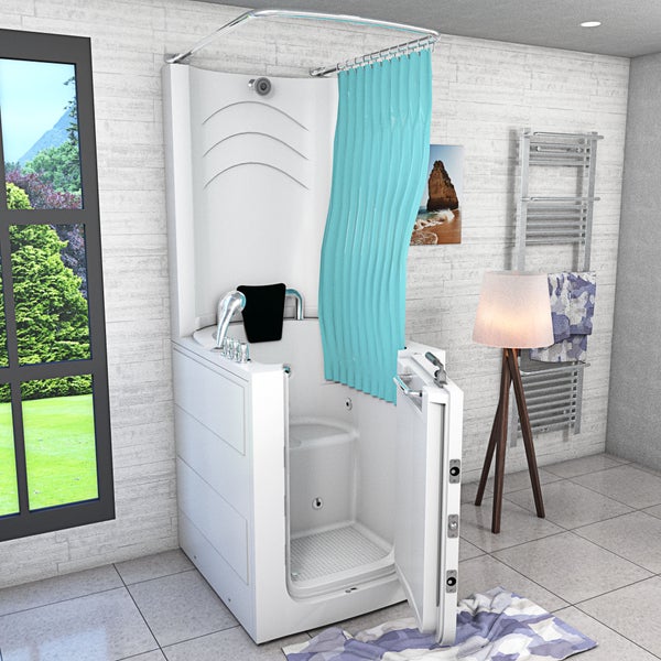 Seniorendusche Sitzwanne mit Tür S10D-TH-WP 80x90