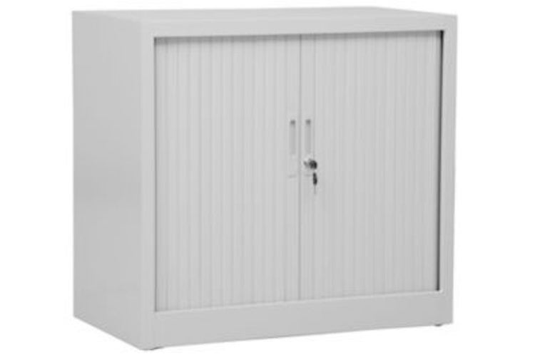 PROREGAL Rollladenschrank Weasel 2 Ordernhöhen HxBxT 75 x 80 x 46 cm Grau