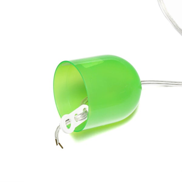 Grüne Lampenfassung mit Kabel