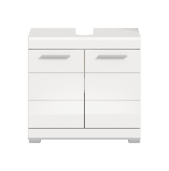 Weißer Waschtischunterschrank mit Schubladen und Türen