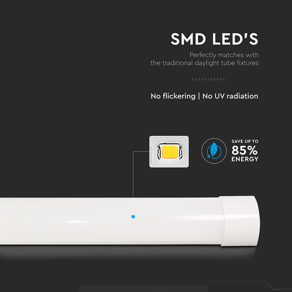 SMD Leuchtdioden passen perfekt zu herkömmlichen Tageslichtröhren, kein Flimmern, keine UV-Strahlung, spart bis zu 85 Prozent Energie