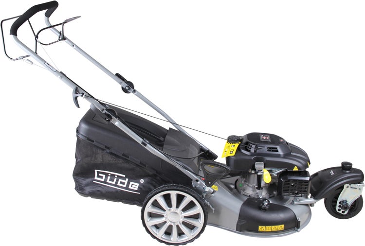 GÜDE Benzin-Rasenmäher Big Wheeler Trike 515 D | 4in1 mit Radantrieb, 51 cm Schnittbreite, 5 PS, Mulchfunktion, Seitenauswurf, 65 l Fangkorb, Leichtstart