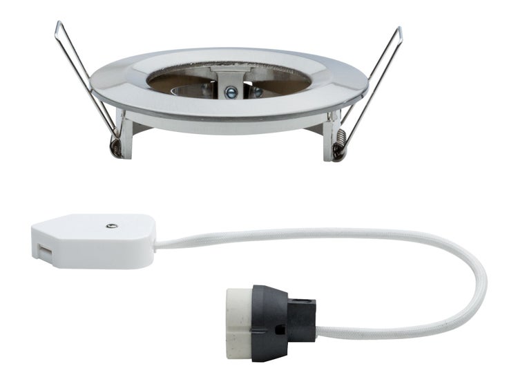 Einbauleuchte Nova starr rund 78mm GU10 max. 35W 230V dimmbar Eisen gebürstet