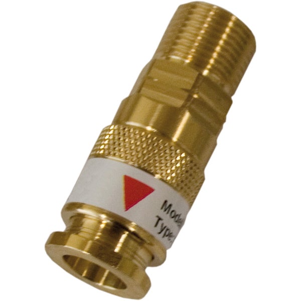 Messingfitting mit Gewinde und Markierung