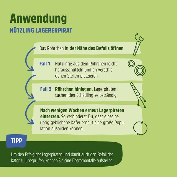 Nützling Lagerpiraten gegen Speckkäfer, Khaprakäfer und Reismehlkäfer